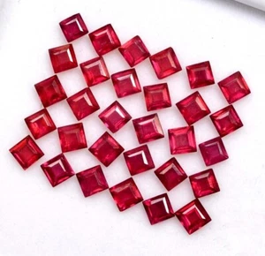 Red Ruby Gemstone Square Shape Handmade Beautiful Gemstone AAA+ Quality - Picture 1 of 3