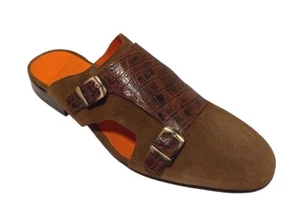 Sandalias Mules Sigotto Uomo Para Hombre Café Gamuza Sin Espalda 7009 - Imagen 1 de 3