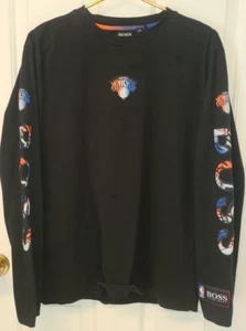 Hugo Boss NBA New York Knicks Long Sleeve Shirt - Medium Black Sport Streetwear - Bild 1 von 10