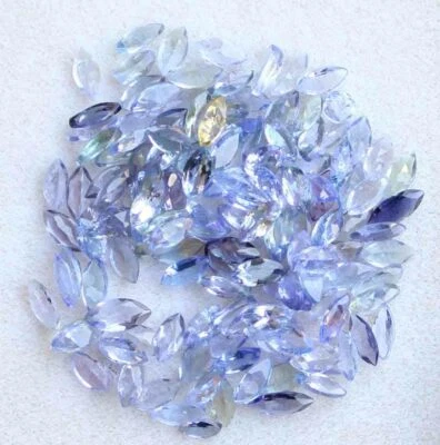 19.00 CT Natural Tanzanite 2.5*5 MM Marquise Cut Faceted Loose Gemstone Lot - Image 1 of 3