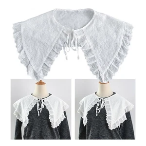 Elegant Petal Edge Collar Decorative Shawl Neck Ties Collars Dress Accessories - Picture 1 of 9
