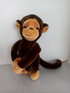 Vintage 1975 Dakin Hugging Monkey 11”Sleeping Eyes Plush Stuffed Animal Toy - Picture 1 of 7