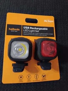 Halfords Front And Rear Bike Lights - Picture 1 of 3