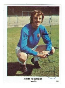 JIMMY ROBERTSON signed 1970/71 SUN Football card #100 IPSWICH TOWN SCOTLAND - Picture 1 of 2
