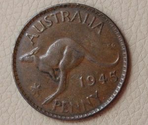 * 1945y. PENNY CIRCULATED AUSTRALIAN COIN #RAD68 - Picture 1 of 6