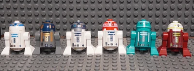 6 droides atromecánicos Lego Star Wars. R2-D2, R8-B7, R7-A7 y más Foto 1 de 4