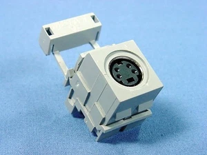 Leviton Gray QuickPort 4-Pin S-Video Jack 110 Termination Cat 5 5e 6 40734-SVG - Picture 1 of 5