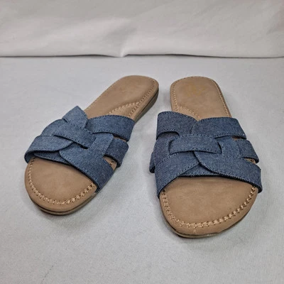 Sandalias Cliffs by White Mountain Fredie para mujer 7,5 M azul denim tobogán Foto 1 de 4