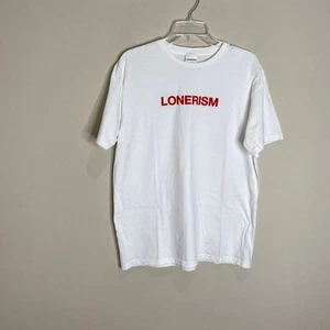 Lil Peep x Lonerism Rare T-Shirt Tee Made In Japan White / Red Sz L - Picture 1 of 12