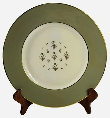 Lenox Glendale X-559 Dinner Plates 10.5”  Sage Gold Detail MINT Vintage Lot Of 6 - Image 1 of 4