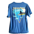 T-shirt bleu poche adulte M Guy Harvey Ocean Foundation There is no planet B