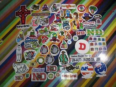 vtg 1990s New Deal skateboard sticker - Howell Morrison Templeton Spray + grp1