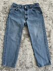 Levis 550 Jeans Mens 38x29 Blue Relaxed Fit Tapered Loose Light Wash Denim
