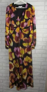 Wayne Cooper women's maxi dress multicoloured 12 Colourful Knotted Front v-neck - Picture 1 of 10