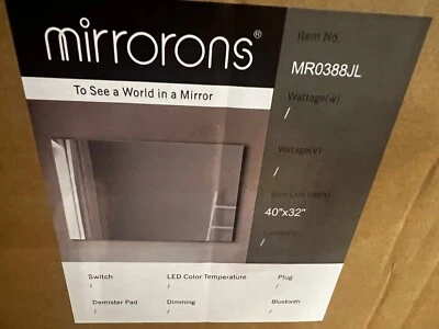 Mirrorons MR0388JL 40" x 32" Frameless Mirror, Wall Mirror w/Polished Edge - Image 1 of 4