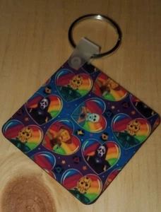 Cute Horror Keychain Lisa Frank Vibes Halloween Scream Freddy Krueger Jason Girl - Picture 1 of 5