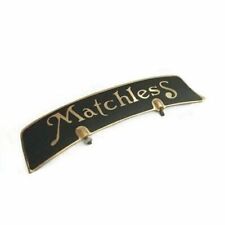 Vintage Front Mudguard Brass Number Plate Matchless
