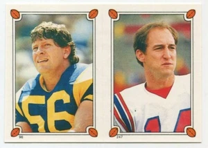 1987 Topps Sticker #247/#96 Steve Grogan New England Patriots & Doug Smith Rams - Picture 1 of 2