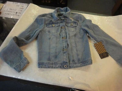Ci Sono juniors Small distressed button up denim jean jacket NWT SALE Clearance - Image 1 of 4