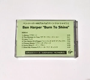 Ben Harper - Burn To Shine Japan Only Radio Promo Cassette RARE not CD DVD - Picture 1 of 5