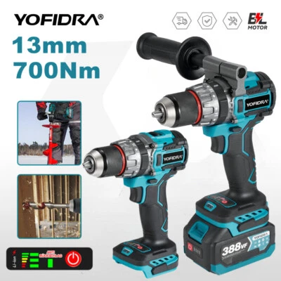  Bürstenlos Akku Schlagbohrschrauber Bohrschrauber 13mm Bohrfutter Bohrmaschine - Bild 1 von 4