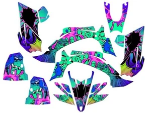 450R/450X 2009-2013 (marco de aluminio EFI) YFZ 450 ZANY Teal Senge kit de gráficos - Imagen 1 de 7