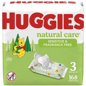 Toallitas Huggies Natural Care Sensitive Baby sin perfume 168 unidades toallitas a base de plantas - Imagen 1 de 9