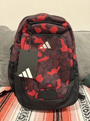 Adidas Unisex Fundare School/Sports/Travel Backpack, Adidas Black Red - Image 1 of 4