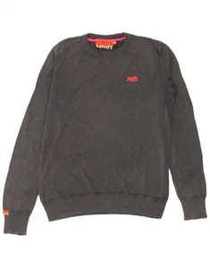 SUPERDRY Mens Crew Neck Jumper Sweater 2XL Grey Cotton XI08 - Picture 1 of 3