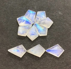 Natural Rainbow Moonstone Kite Shape Cut AAA Loose Gemstone For Making Jewelry - Picture 1 of 24