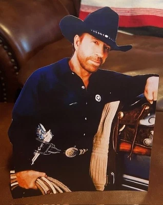 Chuck Norris Texas Ranger TV Series Color "Cutout" Tabletop Standee 10" Tall - Image 1 of 2