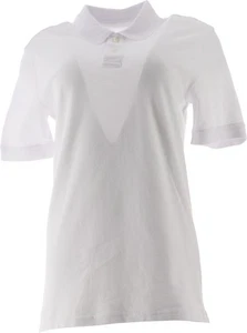 Lands' End Short Sleeve Tailored Mesh Polo White M NWOT (1039) - Picture 1 of 8