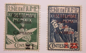FIUME, Scott: 104 & 105, MINT HINGED, Lot29, Cat $4.80 - Picture 1 of 1