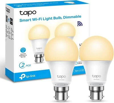 Tapo Smart Bulb, Smart Wi-Fi LED Light, B22, 8.3W, Energy saving, Works with - Image 1 of 4