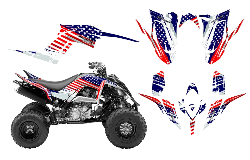 2013 - 2025  Raptor 700 graphics kit 24 mil racing vinyl Speedy Flag #9250 - Image 1 of 1