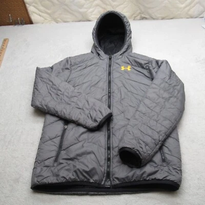 Under Armour Jacket Youth XL Gray ColdGear Reactor Hooded Loose Storm 2 Puffer - Image 1 of 4