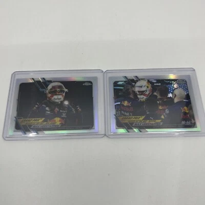 2021 Topps Chrome Formula 1 F1 Max Verstappen Refractor #161 #155 S1 - Image 1 of 4