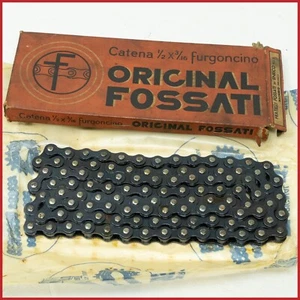 NUEVO DE LOTE ANTIGUO BICICLETA DE CIUDAD FOSSATI FURGONCINO CADENA 1/2x3/16 AÑOS 40 años 50 años 60 ANTIGUA - Imagen 1 de 3