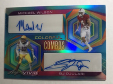 2023 Leaf Vivid Michael Wilson BJ Ojulari Dual Auto RC 1/1 SSP Cardinals LSU