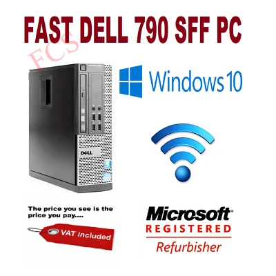 ULTRA FAST Quad Core Dell Optiplex PC Tower WIFI 8GB RAM 120GB SSD Windows 10 - Image 1 of 4