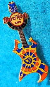 BERLIN GERMANY PEACE GUITAR GLOBAL SERIES HIPPIE TIE DYE ART Hard Rock Cafe PIN - Picture 1 of 1