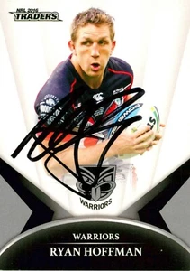 Signed 2016 NEW ZEALAND WARRIORS NRL Card RYAN HOFFMAN - Picture 1 of 2