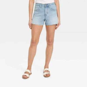 Women's High-Rise 90's Cutoff Jean Shorts - Universal Thread Blue Size 6 - Picture 1 of 14