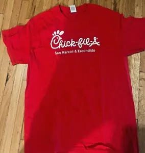 Chick-Fil-A work Shirt Red Team Medium halloween costume San marcos escondido - Picture 1 of 2