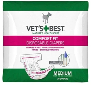 Vet’s Best Comfort Fit Medium Disposable Diapers Female - Picture 1 of 3