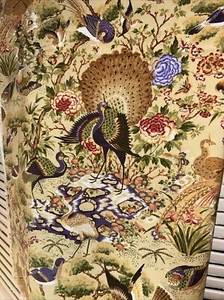 Fabric Northcott The Dynasty Collection #1536 Beautiful Asian Design Birds 2 Yds - Picture 1 of 7