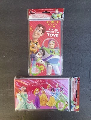 Portatarjetas de regalo de Navidad Disney Princess & Toy Story (4ea) con pegatinas Foto 1 de 4