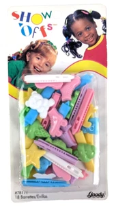 Vintage 90s Y2K Girls Hair Clips Barrettes Pastel Candy Bear Star Dog Kids Goody - Picture 1 of 3
