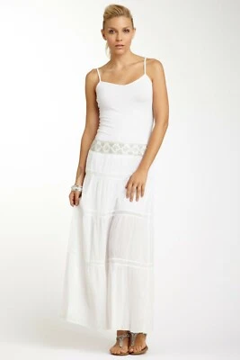 MAXI FALDA DE GASA BLANCA ABS by ALLEN SCHWARTZ Colección de Lujo Talla 2 $98 Nordstrm Foto 1 de 4