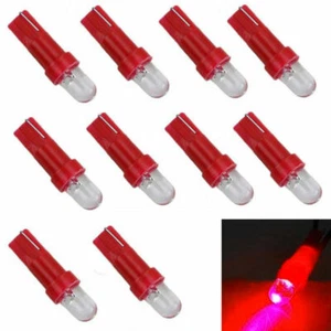 10x T5, 12V, LED long life lamp wedge Red BULBS, A great gift idea!! - Picture 1 of 1